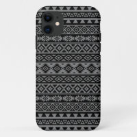 Aztekisches stilisiertes Muster schwarz u. Grau I