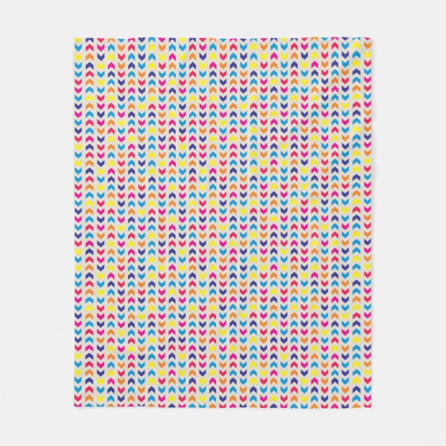 Aztekisches Zickzack buntes Fleecedecke (Vorderseite)