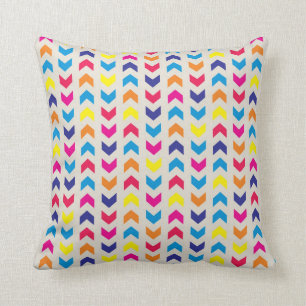 Aztekisches Zickzack buntes Kissen