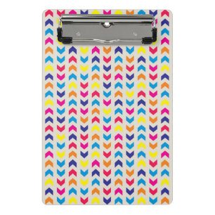 Aztekisches Zickzack buntes Mini Klemmbrett
