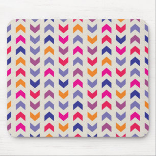 Aztekisches Zickzack buntes Muster Mousepad