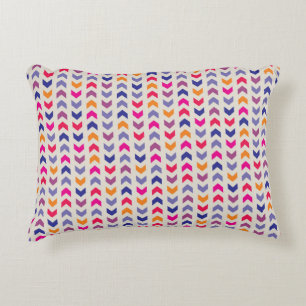Aztekisches Zickzack buntes Muster Zierkissen