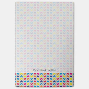 Aztekisches Zickzack buntes Post-it Klebezettel