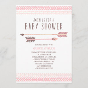 Aztèque   Invitation Baby shower