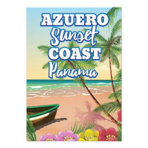 Azuero Sunset Coast Panama Beach Reiseplakat Fotodruck