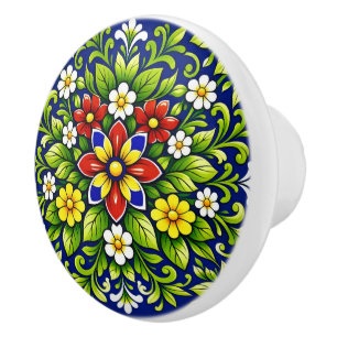 Azul Flor Radiante Keramikknauf