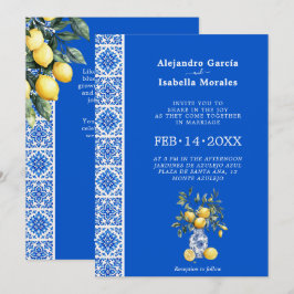  💙🍋Azul & Limone Romance [blau] Einladung