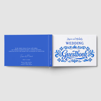 💍🍋💙Azul & Limone Romance Hochzeitsgästebuch Gästebuch