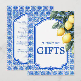 💙🍋 Azul & Limone Romance Notiz zu Geschenken Begleitkarte