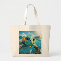 Azul the Turtle's Öko Call - Tasche mit einer Miss