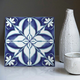 Azulejo Blau und Weiße Symmetrie Fliese