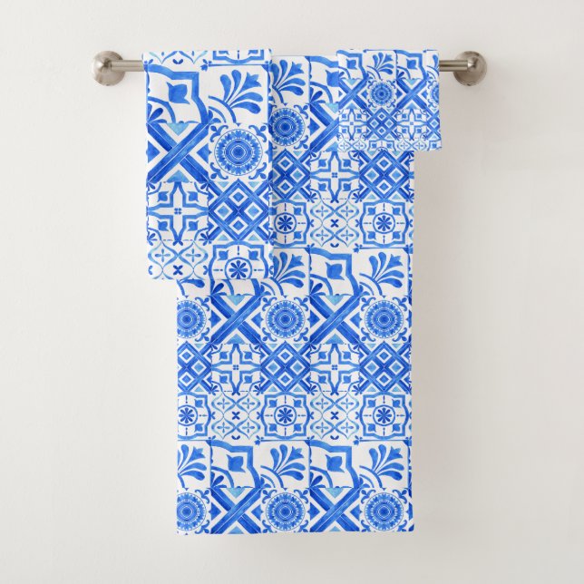 Azulejo bleu et blanc Motif Azul espagnol (En situation)