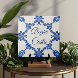 Azulejo Blue Custom House Name Plate Plaque Sign  Fliese