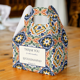 Azulejo blue Talavera Vintage mexikanische Hochzei Geschenkschachtel