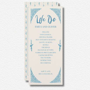 Azulejo Blue Wedding Program