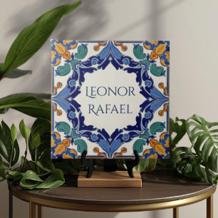 Azulejo Bunte Namensschild-Plakette Fliese