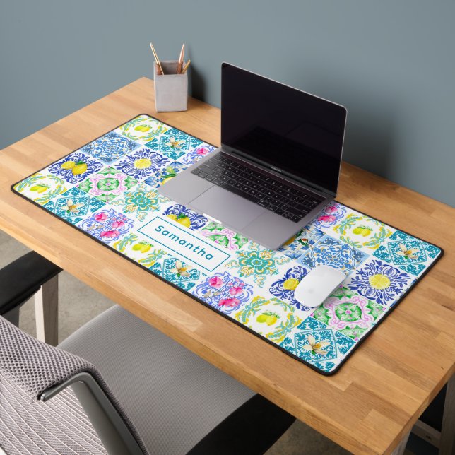 azulejo chic sicilien Amalfi Carreaux méditerranée (Bureau 2)
