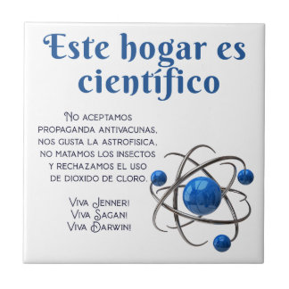 AZULEJO ESTE HOGAR ES CIENTÍFICO FLIESE