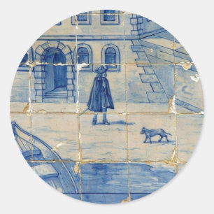Azulejo Fliese Runder Aufkleber