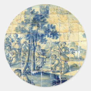 Azulejo-Fliese Runder Aufkleber