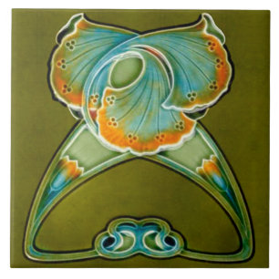 Azulejo Fliesen im Jugendstil dekorativer Kamin