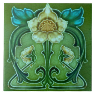 Azulejo Fliesen im Jugendstil dekorativer Kamin