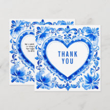 💙Azulejo-Herz-Dankeschön-Kachel