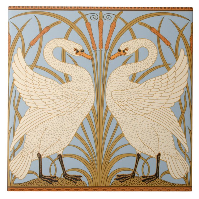 Azulejo Jugendstil-Keramik Fliese (Vorderseite)
