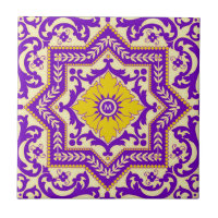 Azulejo Keramik Vintag Style Ornament Monogram