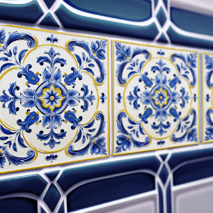 Azulejo Lissabon gemustertes Talavera-Keramikdesig Fliese
