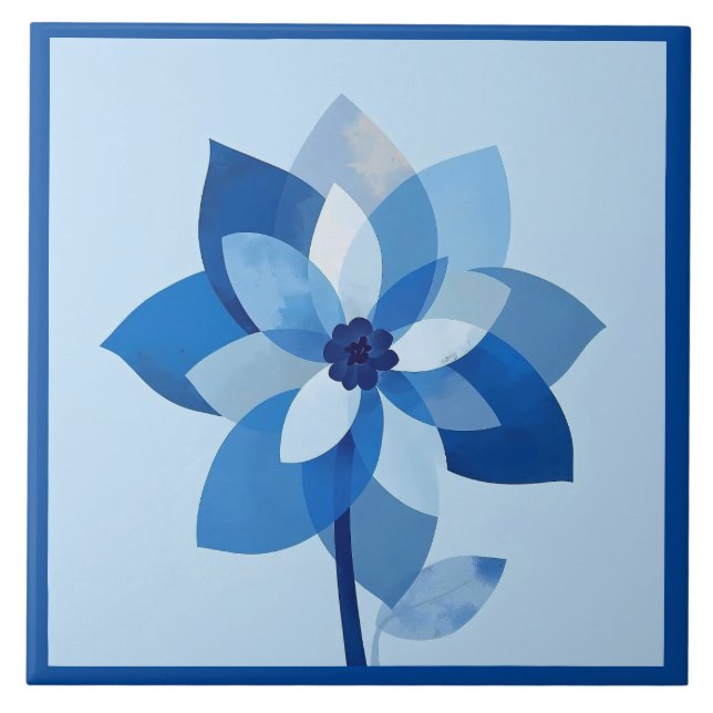 Azulejo Mediterranean Blue Fliese (Vorderseite)