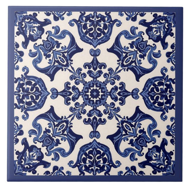 Azulejo Mediterranean Blue Fliese (Vorderseite)