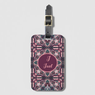 Azulejo Pink Spanisch Personalisiert Gepäckanhänger