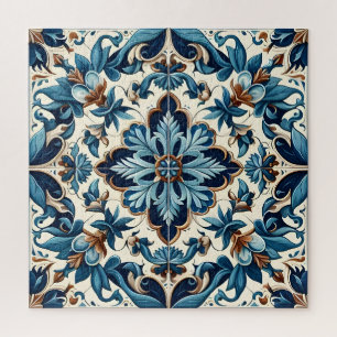 Azulejo Porcelain Blaues Fliesenmuster