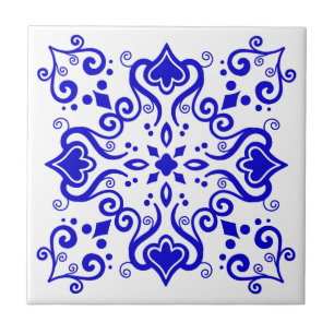 Azulejo Portugiesisches Mittelmeer Blaues Weiß A0 Fliese