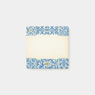 Azulejo Portugiesisches stationäres Wasserfarbdess Post-it Klebezettel