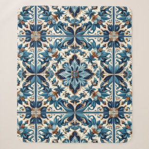 Azulejo-Porzellan Blaue Fliese Mittelmeer-Muster Sherpadecke