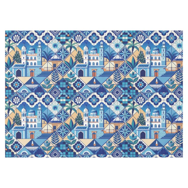 Azulejo Tiles Pattern Tischdecke (Vorderseite (Horizontal))