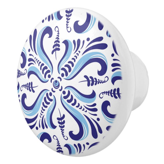 Azulejos Blumenmuster Keramikknauf (Rechts)