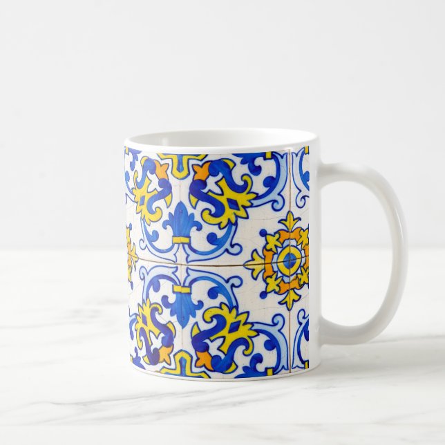Azulejos Die Kunst der portugiesischen Keramik Til Kaffeetasse (Rechts)