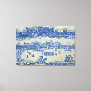 Azulejos Fliesen, die das Praca darstellen, tun Leinwanddruck