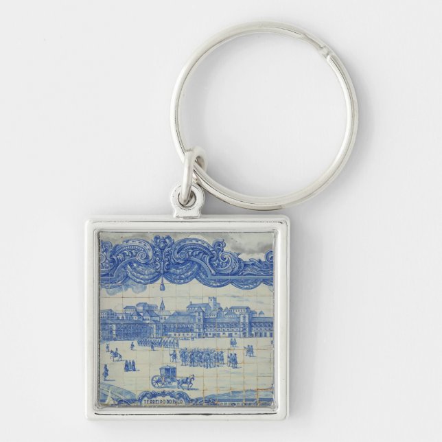 Azulejos Fliesen, die das Praca darstellen, tun Schlüsselanhänger (Vorne)