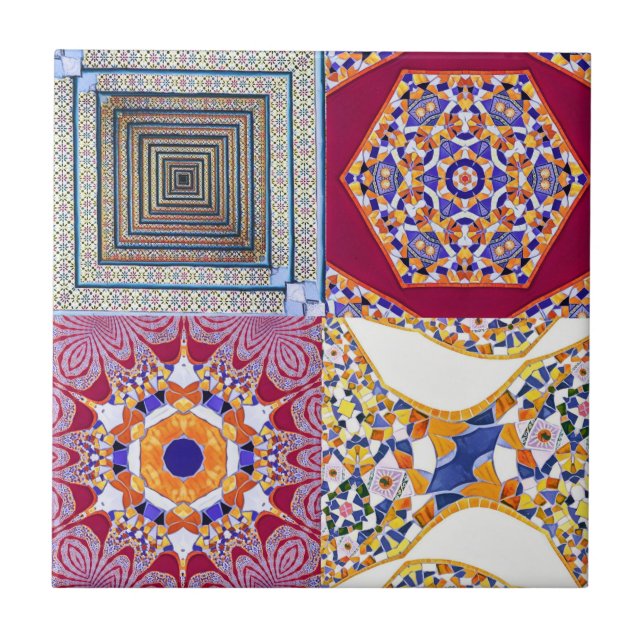 Azulejos Geometric Tiles mit einer CG-Drehung Fliese (Vorderseite)