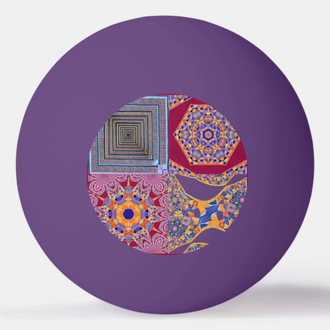 Azulejos Geometric Tiles mit einer CG-Drehung Tischtennisball (Vorderseite)