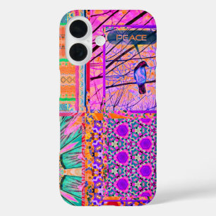 Azulejos Geometric Tiles with Bird of Peace iPhone 16 Hülle