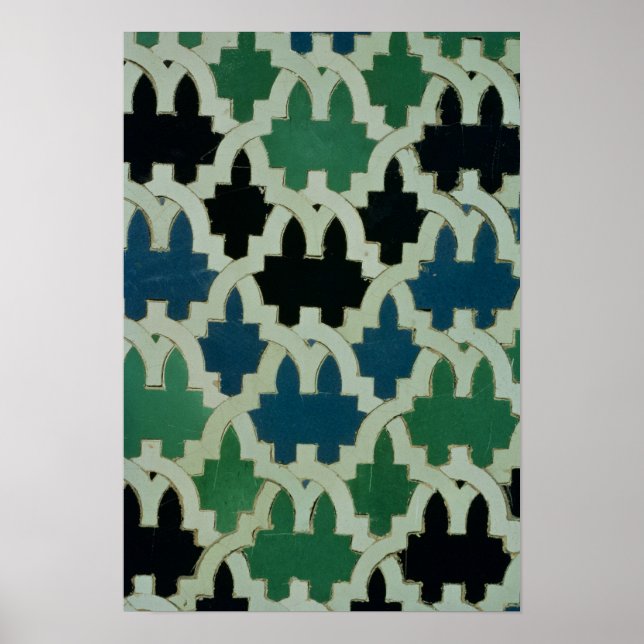 Azulejos Kacheln aus dem Thron der Sultane Poster (Vorne)