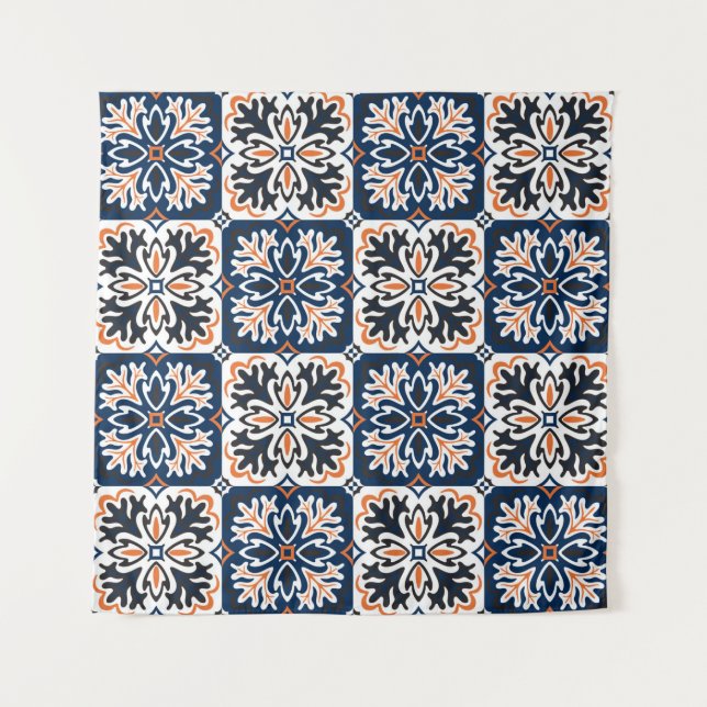 Azulejos Keramik Fliesendesign. Talavera tracery m Wandteppich (Vorderseite)