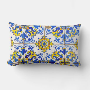 Azulejos Keramik Portugiesisch-Mosaik Lendenkissen