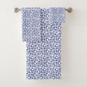 Azulejos Motif Floral Bleu