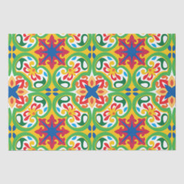💛 🧡 💚 Azulejos, sehr dekoratives Muster, Seidenpapier